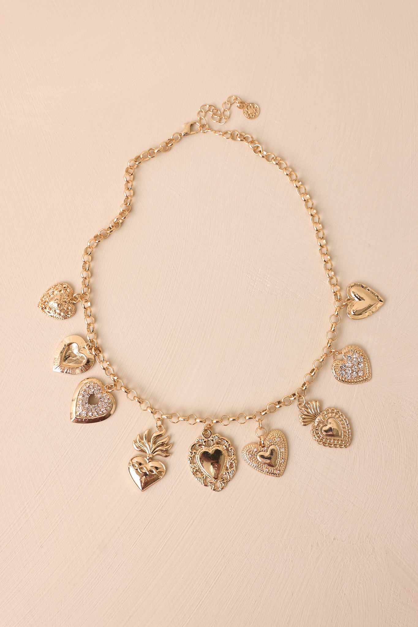 Love Me Maybe Gold Heart Charm Necklace