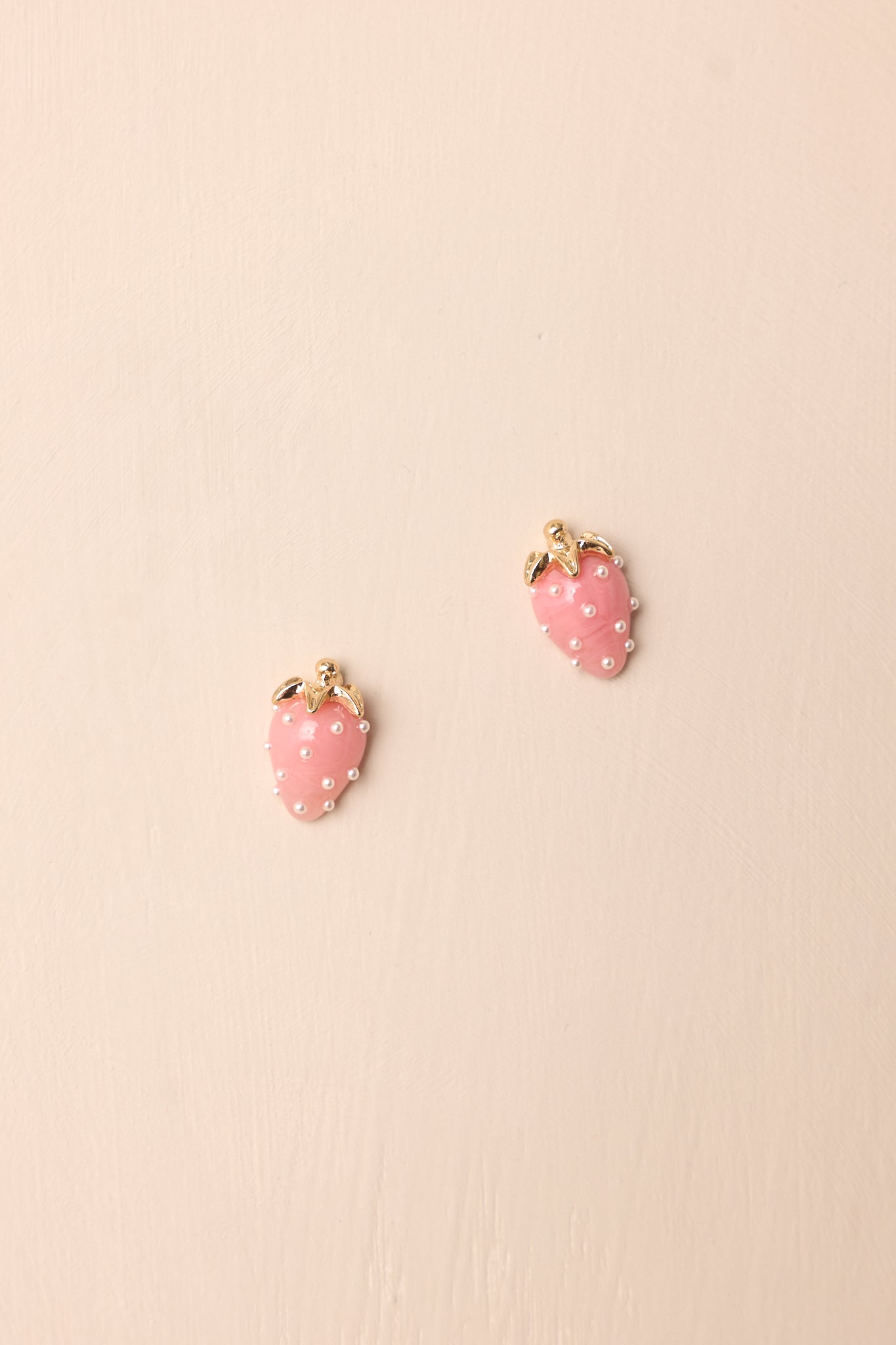 Too Sweet To Me Pink & Pearl Strawberry Earrings